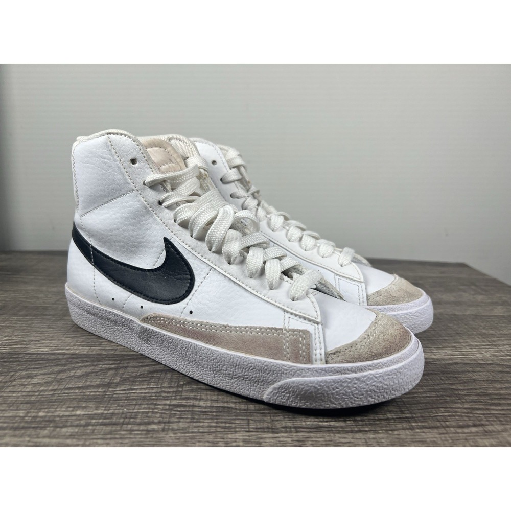 Nike Youth Shoes Blazer Mid '77 Vintage 5Y White Black Classic Skater Sneaker